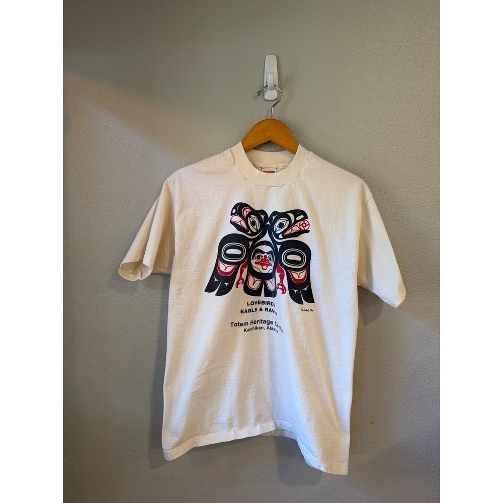 Fruit of the Loom T-Shirt Unisex Large 1999 Totem Heritage Center Alaska Vintage
